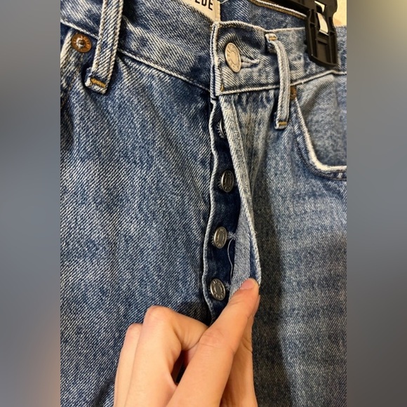 Agolde Riley High Rise Straight Crop Jeans - Picture 5 of 10